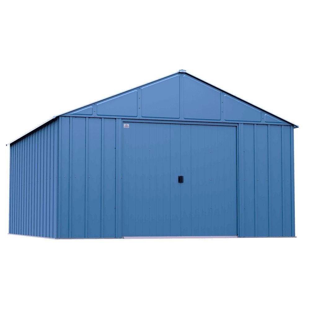 Classic 12x14-ft Blue Grey Corrosion-Resistant Steel Shed D7N3 - product image 1