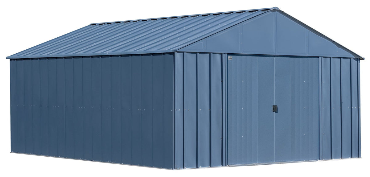 Classic 12x14-ft Blue Grey Corrosion-Resistant Steel Shed D7N3 - product image 3