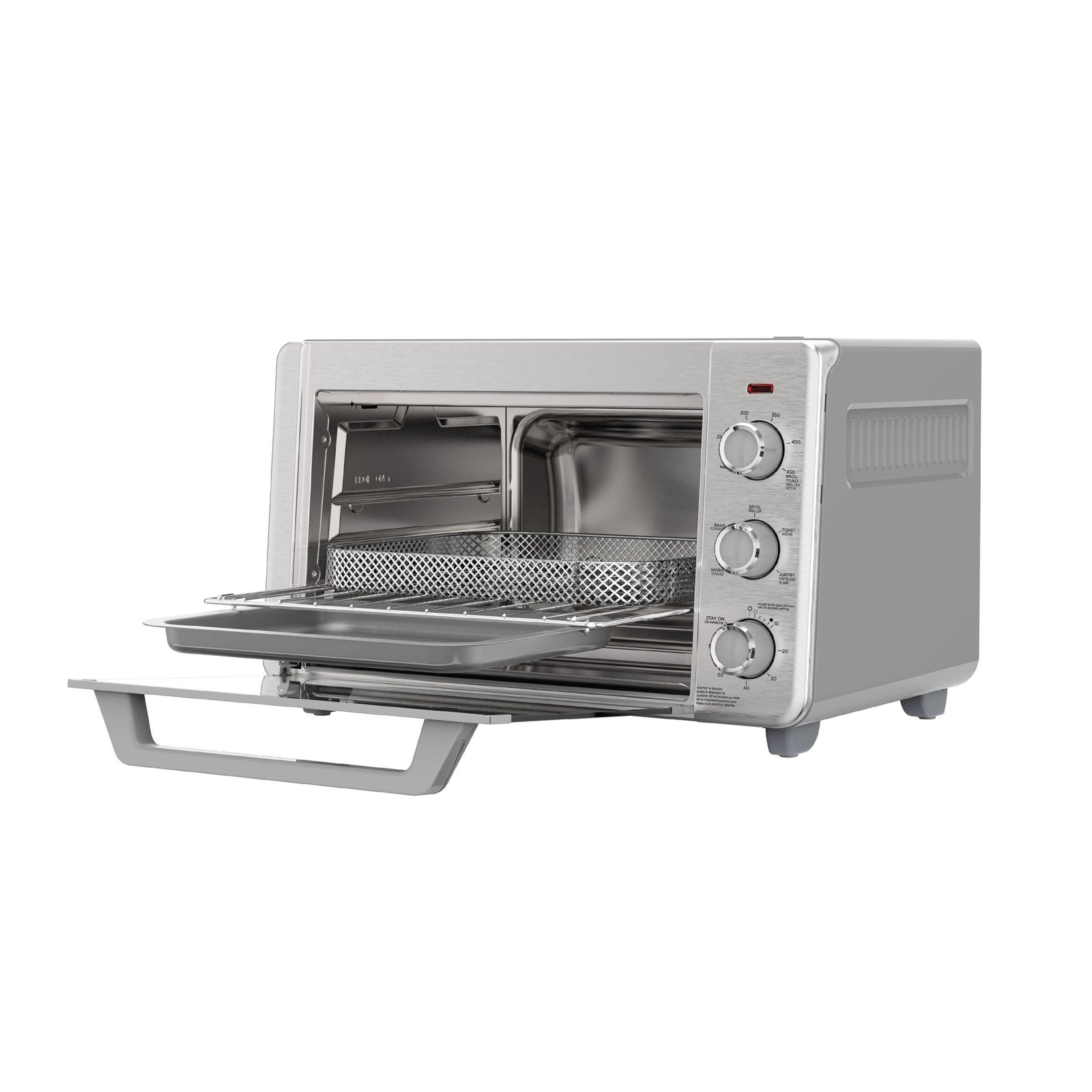 Crisp 'N bake 6-Slice Air Fryer Toaster Oven, Stainless Steel, 5 Cooking Functions U3Z0 - product image 2