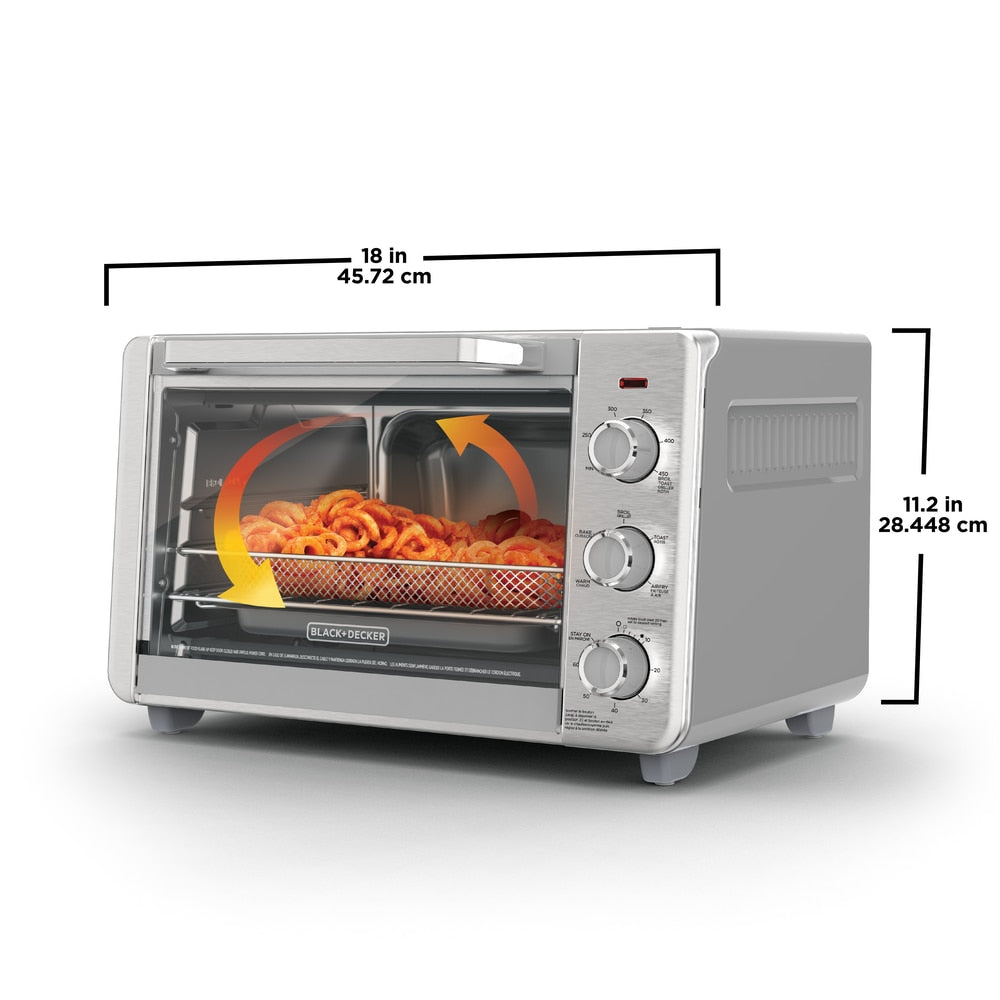 Crisp 'N bake 6-Slice Air Fryer Toaster Oven, Stainless Steel, 5 Cooking Functions U3Z0 - product image 4