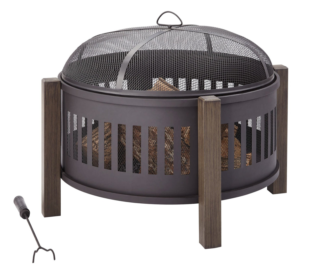 Campobello Round Wood Burning Outdoor Fire Bowl/Fire Pit, 31 x 24-in T8K0 - product image 2