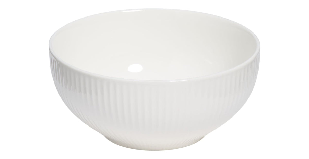 Highbury Ribbed New Bone Low Bowl, 1-pc, White X2B6 - product image 1