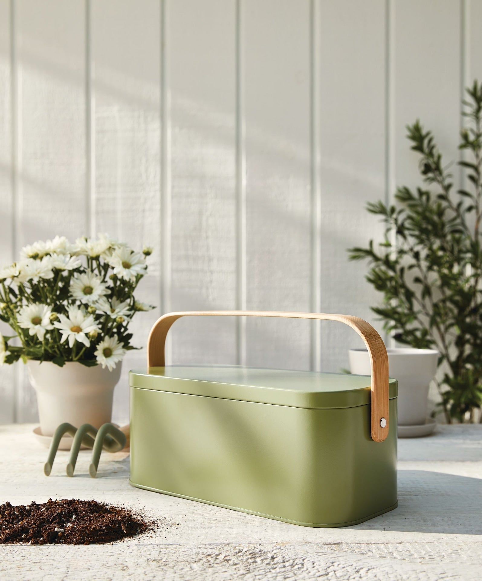Metal Gardening Storage Container, Iron, Green M1L4 - product image 4
