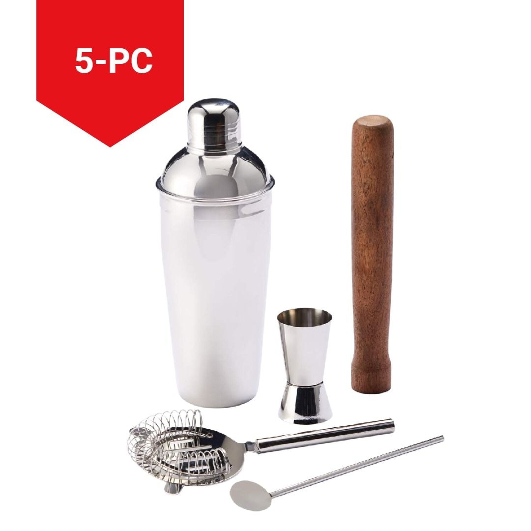 Stainless Steel Cocktail Making Set, 5-pc P5U7 - product image 4