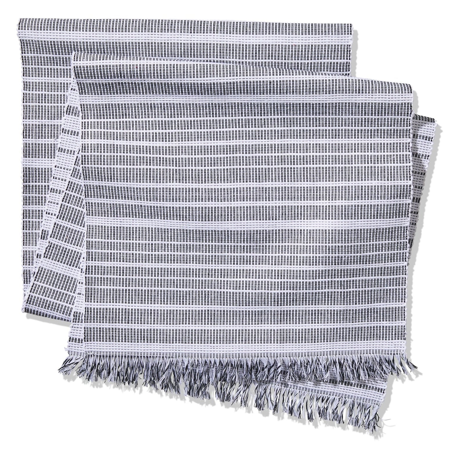 Two-Tone Ribbed Rectangular Cotton Table Runner, 84-in x 15-in A7P8 - product image 1