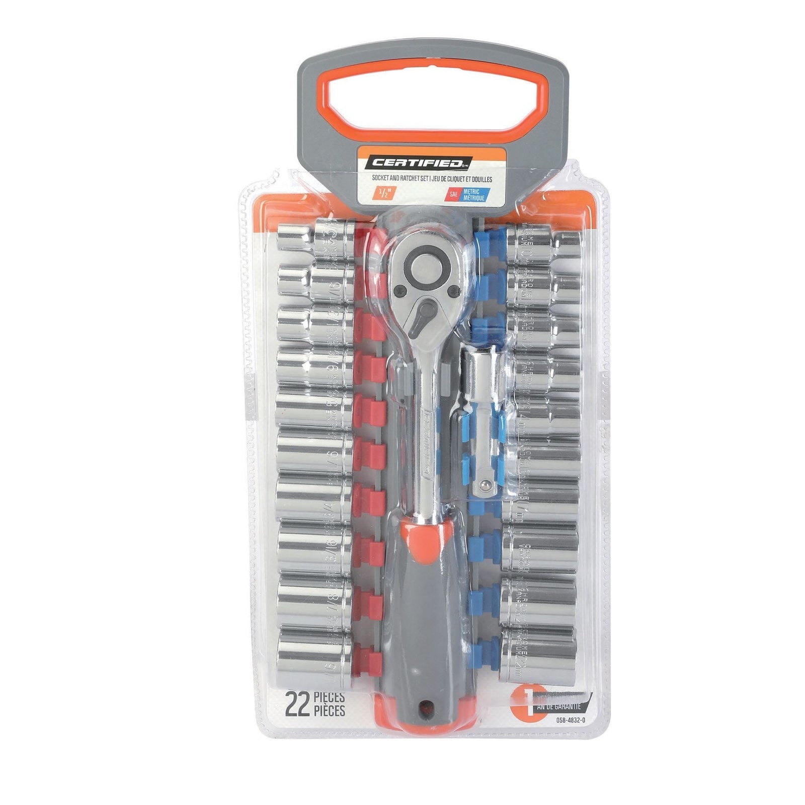 22 Piece 1/2" Drive Socket Set A8C4 - product image 2