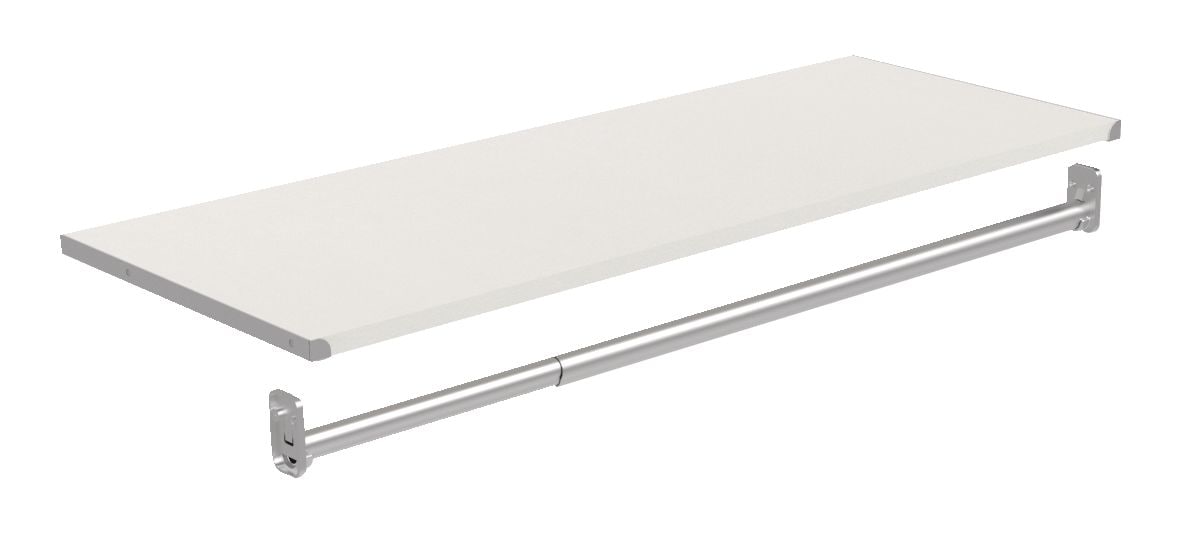 Modular Shelf & Hang Rod Kit, White Y8I3 - product image 1