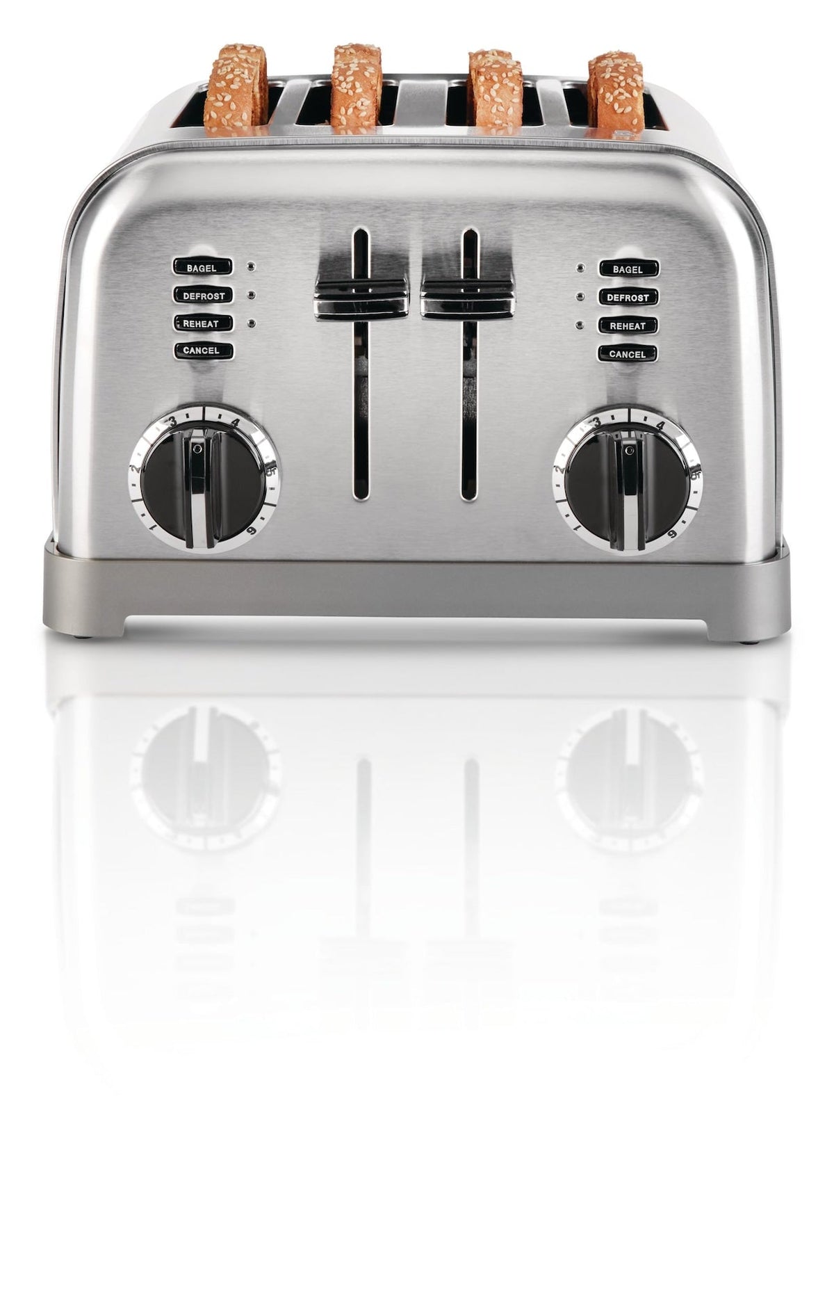 Metal Classic Toaster with 6 Settings, Stainless Steel, 4-Slices Q1R1 - product image 2