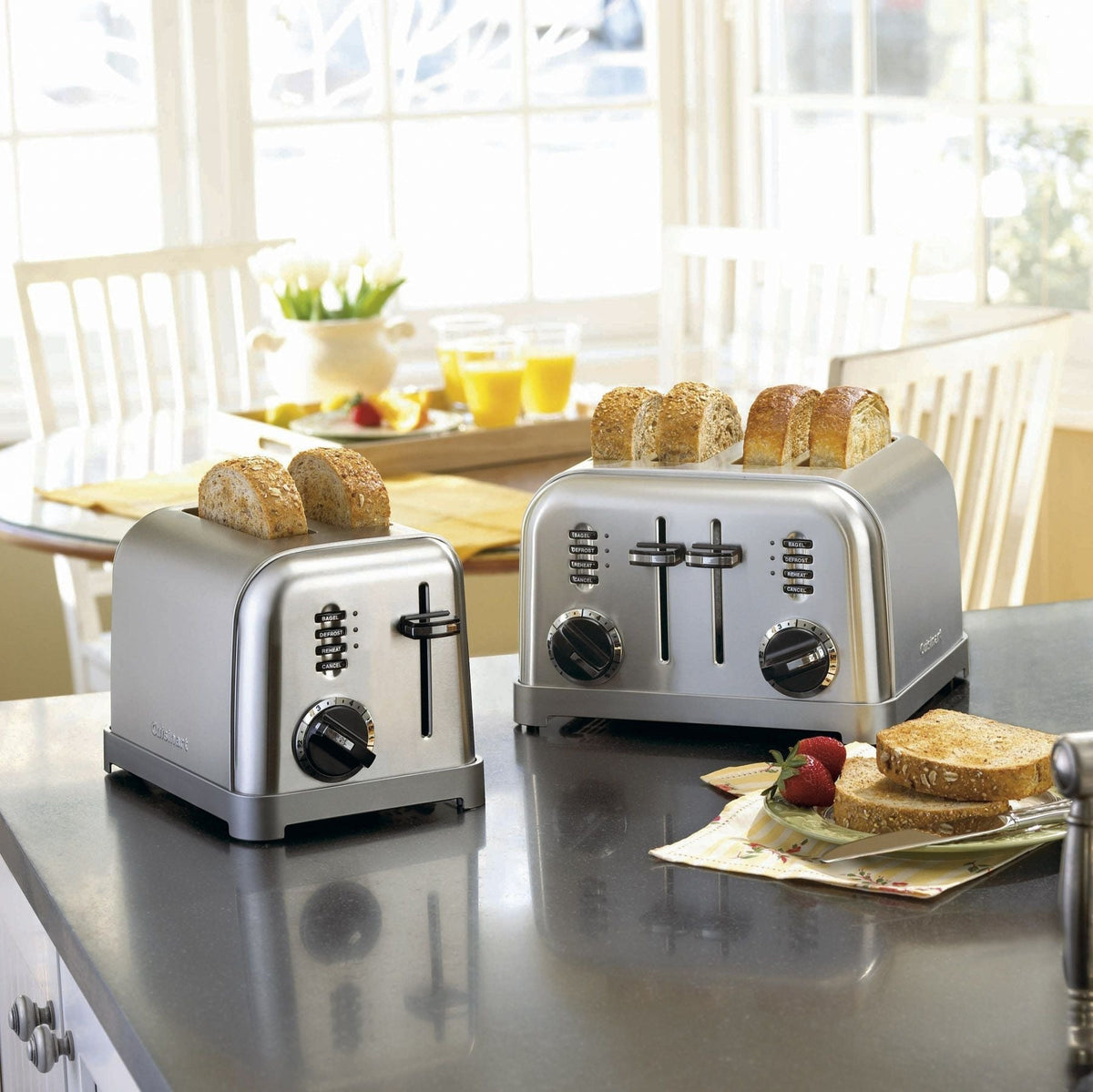 Metal Classic Toaster with 6 Settings, Stainless Steel, 4-Slices Q1R1 - product image 4