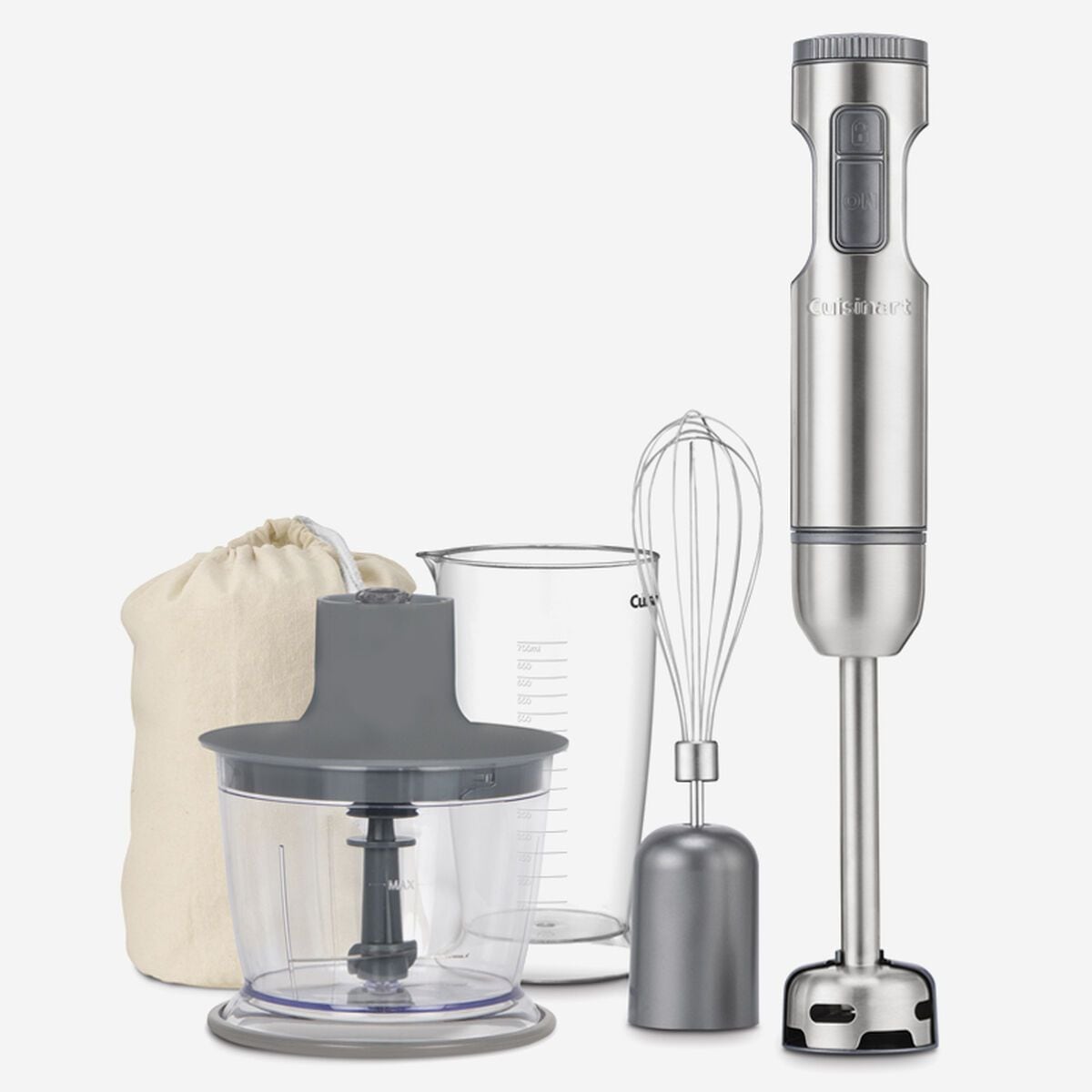 SmartStick 2-Speed Corded Hand Blender with Chopper & Whisk Attachments, Stainless Steel Q9B5 - product image 1