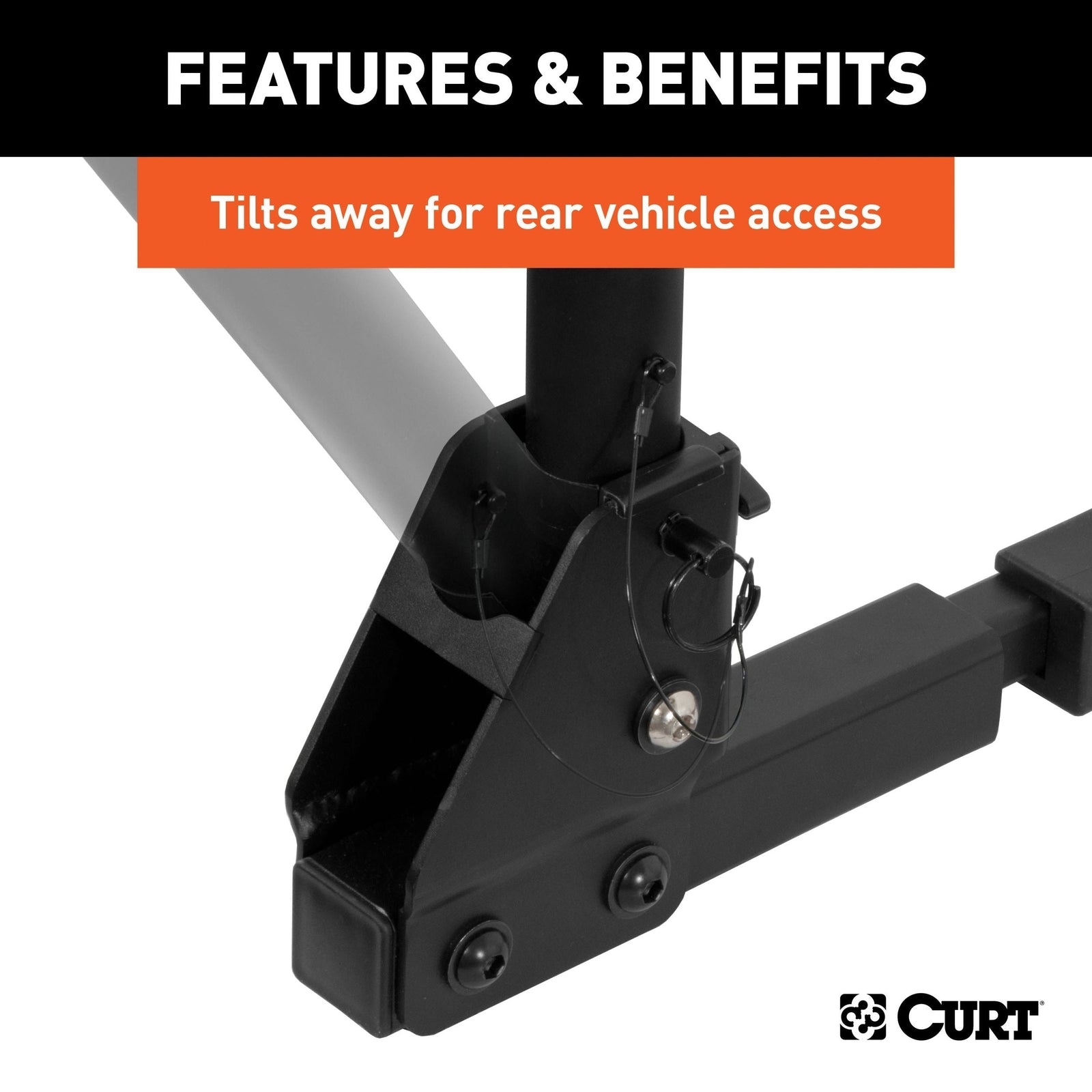 18021 Hitch Mounted Bike Rack, Fits 1-1/4" and 2" Receiver, 2 Bikes R6H0 - product image 7