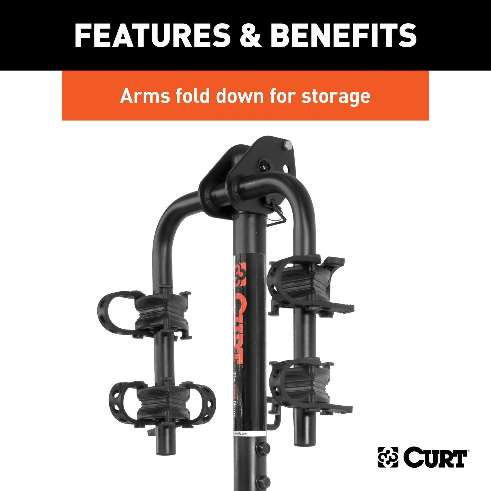 18021 Hitch Mounted Bike Rack, Fits 1-1/4" and 2" Receiver, 2 Bikes R6H0 - product image 8