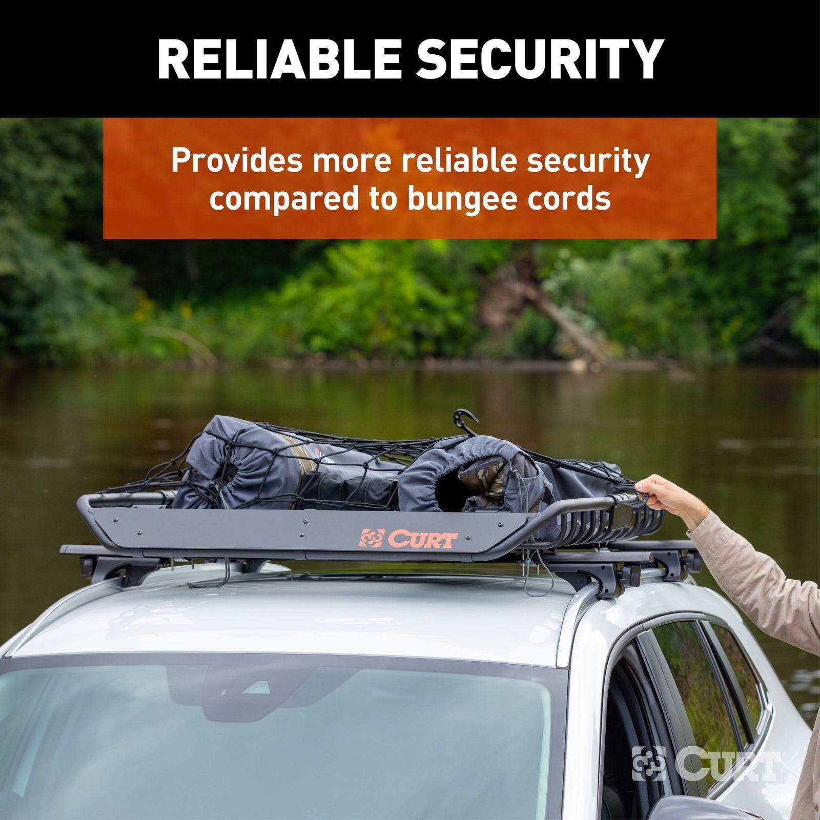 18218 Elastic Cargo Net with Hooks for Roof Basket, 44 x 36-in O1U4 - product image 7