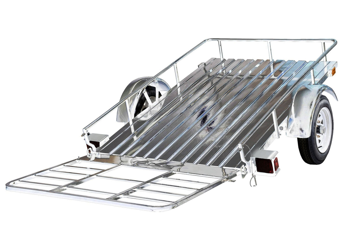 DK2 4x6-ft Single-Axle Open Rail Galvanized Utility Trailer Q8C0 - product image 1