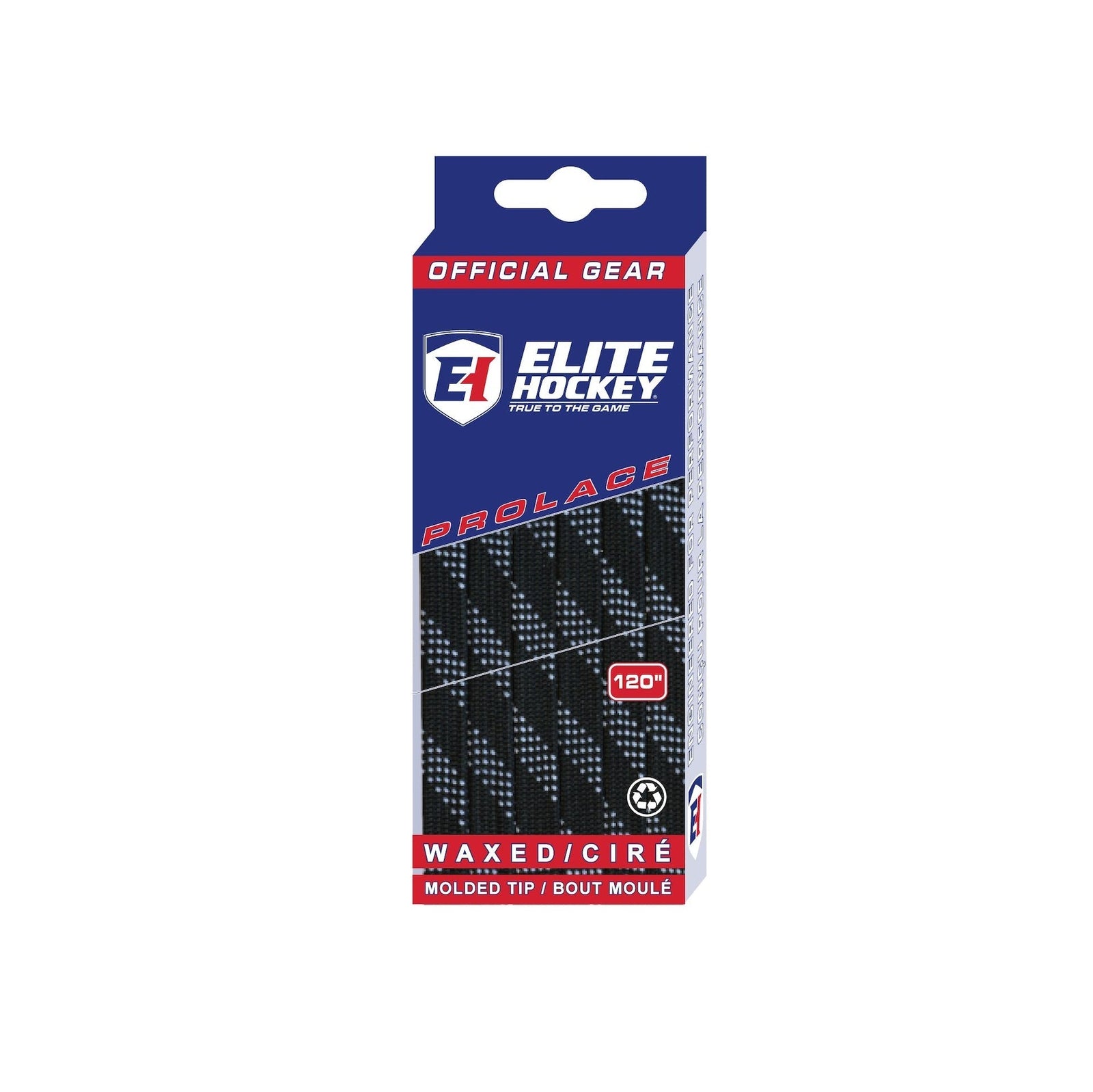 Hockey Prolace Skate Laces, Waxed, Black, Assorted Sizes F5D5 - product image 1