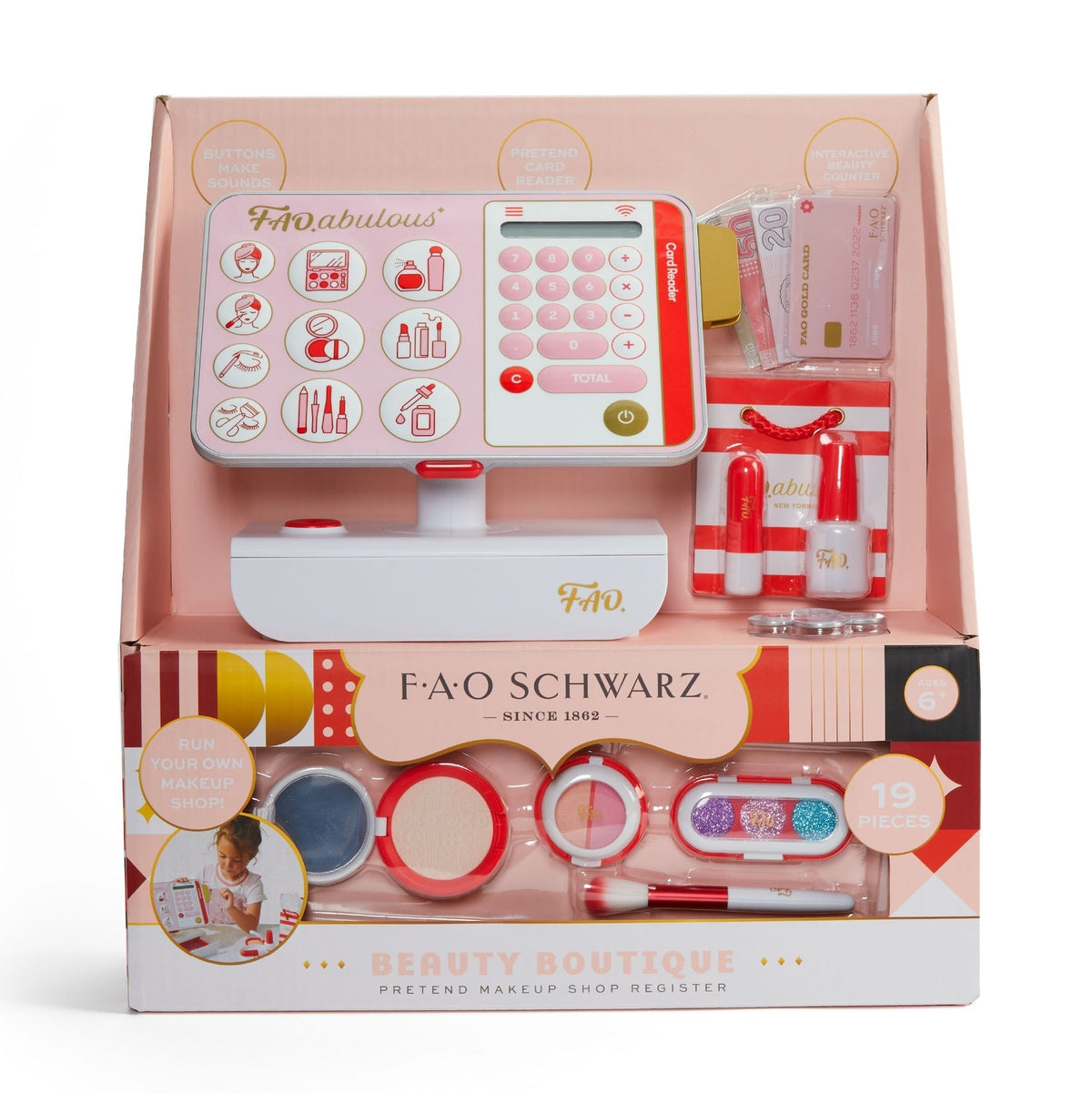 Schwartz Beauty Boutique Cash Register, Pink/White I9U5 - product image 1