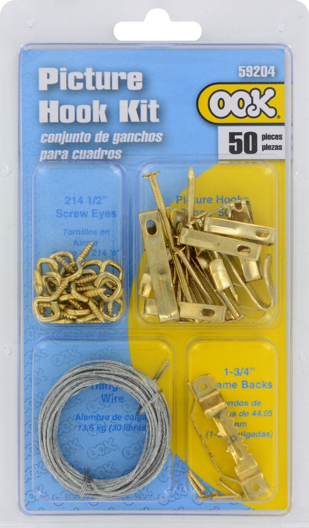 Picture Hanging Kit with Sawtooth Hangers and Screws, 50-pc N6G4 - product image 1