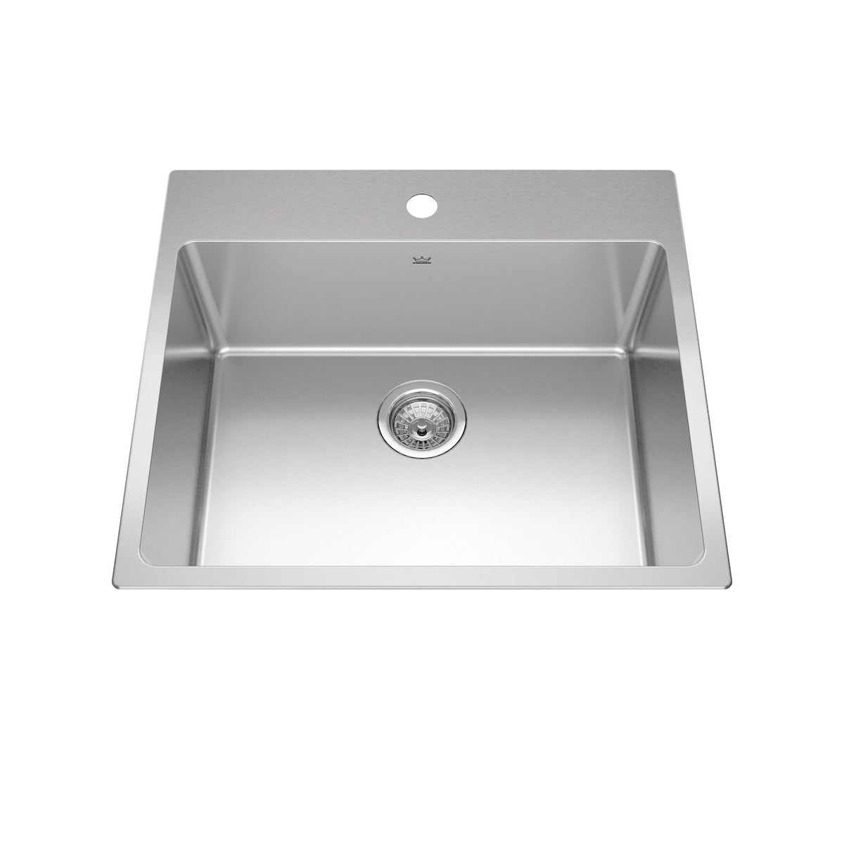 Brookmore Drop In Single Bowl 1-Hole Kitchen Sink, 25-in x 22-in x 9-in, Stainless Steel H3H1 - product image 1