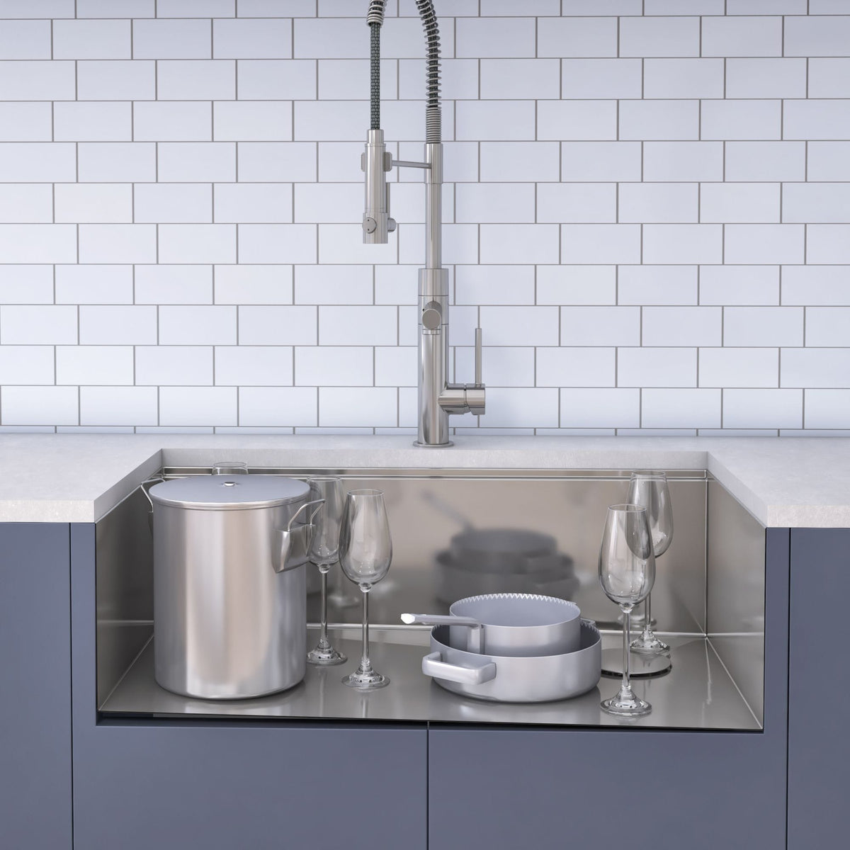 Kore Undermount Stainless Steel Single Bowl Kitchen Sink with Add-Ons, 27x19x11-in E6G1 - product image 2