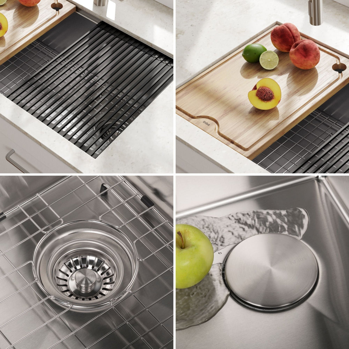 Kore Undermount Stainless Steel Single Bowl Kitchen Sink with Add-Ons, 27x19x11-in E6G1 - product image 6