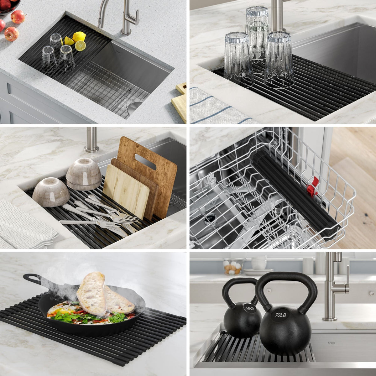 Kore Undermount Stainless Steel Single Bowl Kitchen Sink with Add-Ons, 27x19x11-in E6G1 - product image 8