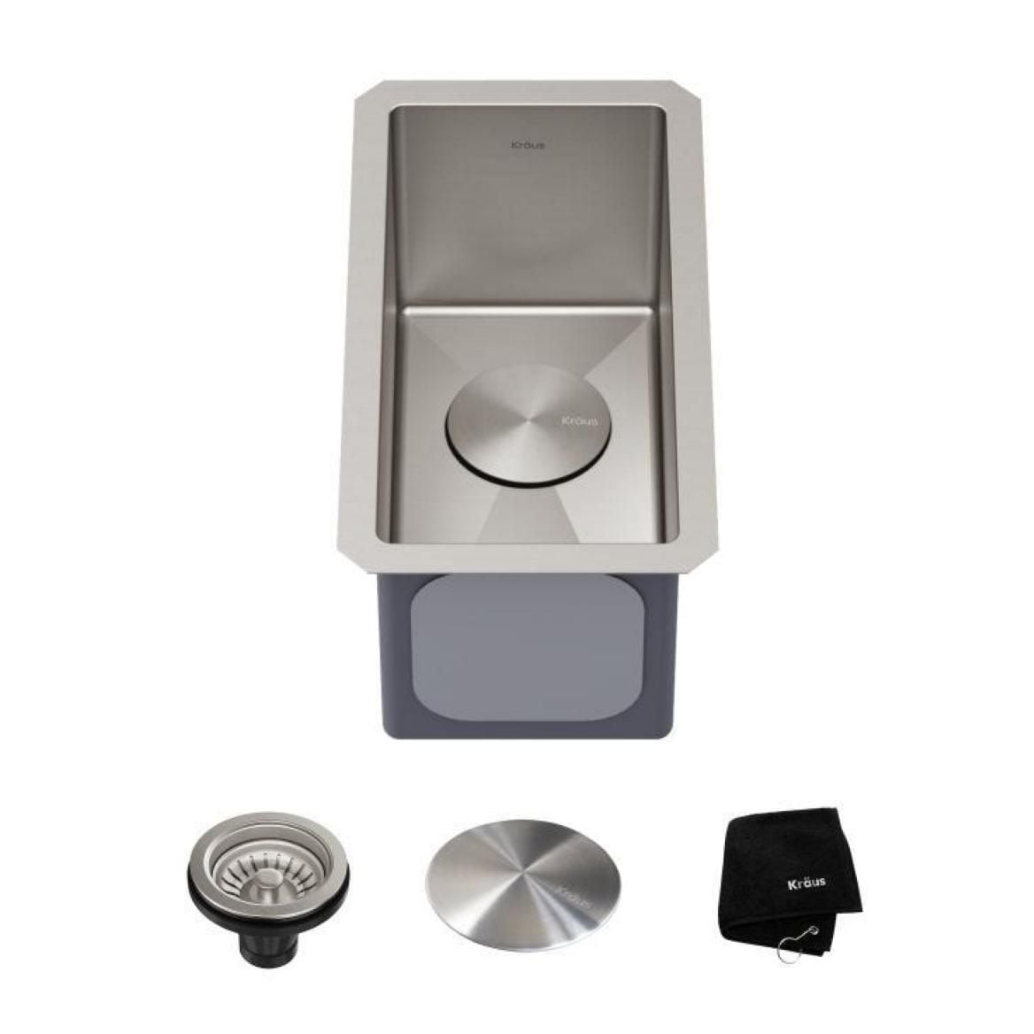 Standart PRO Undermount 16-Gauge Stainless Steel Single Bowl Bar Prep Kitchen Sink, 10-in L8U0 - product image 1