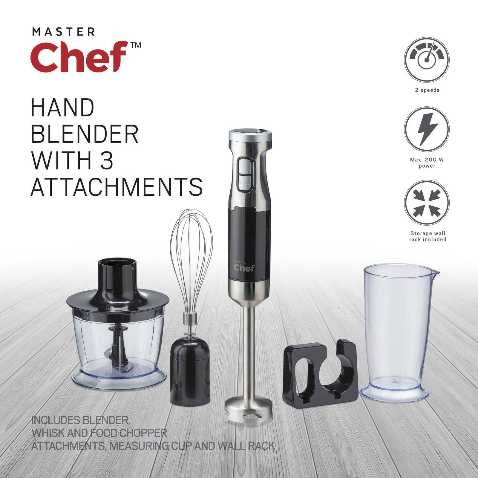 Corded Hand Blender with Whisk, Stainless Steel, Black T7R2 - product image 2