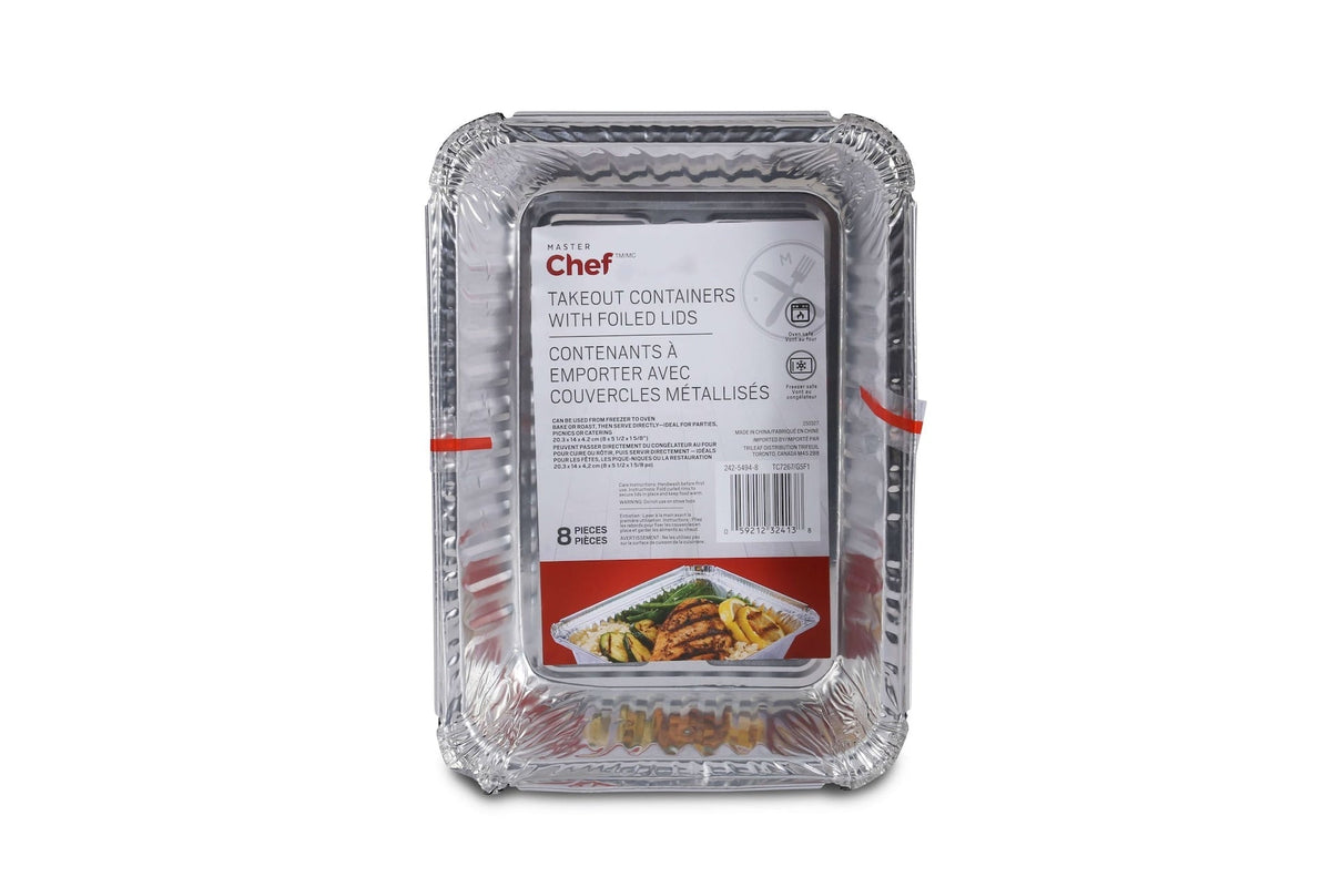 Disposable Foil Take Out Food Storage Container with Lid, 3-lb, 4-pk N2E3 - product image 1