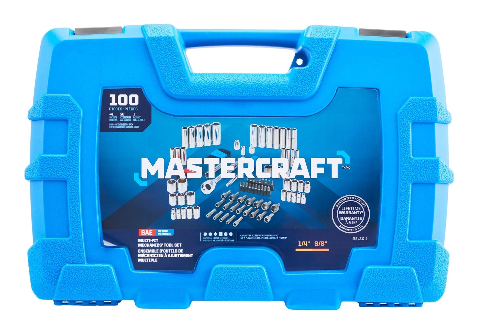 100 Piece Multi Fit Socket Set D6L9 - product image 1