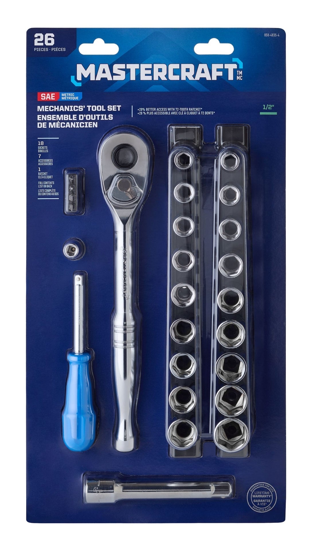 26 Piece 1/2" Drive Socket Set H3B0 - product image 3