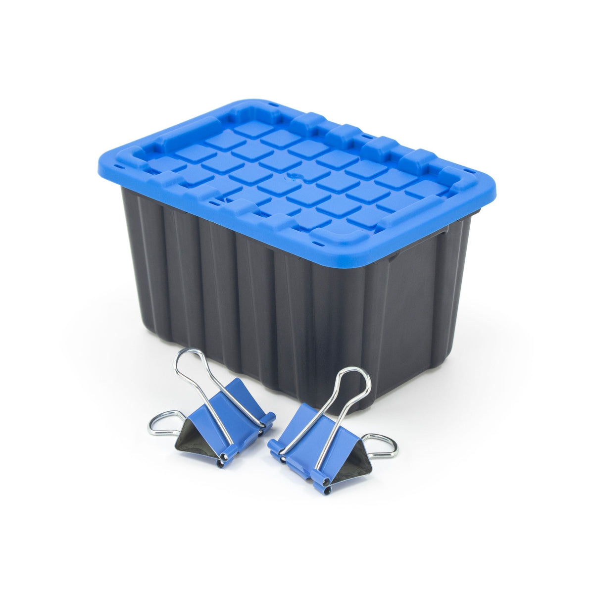 Tiny Heavy Duty Stackable Storage Tote with Lid, Black I0Z3 - product image 6