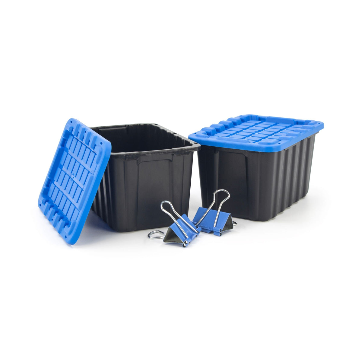 Tiny Heavy Duty Stackable Storage Tote with Lid, Black I0Z3 - product image 8