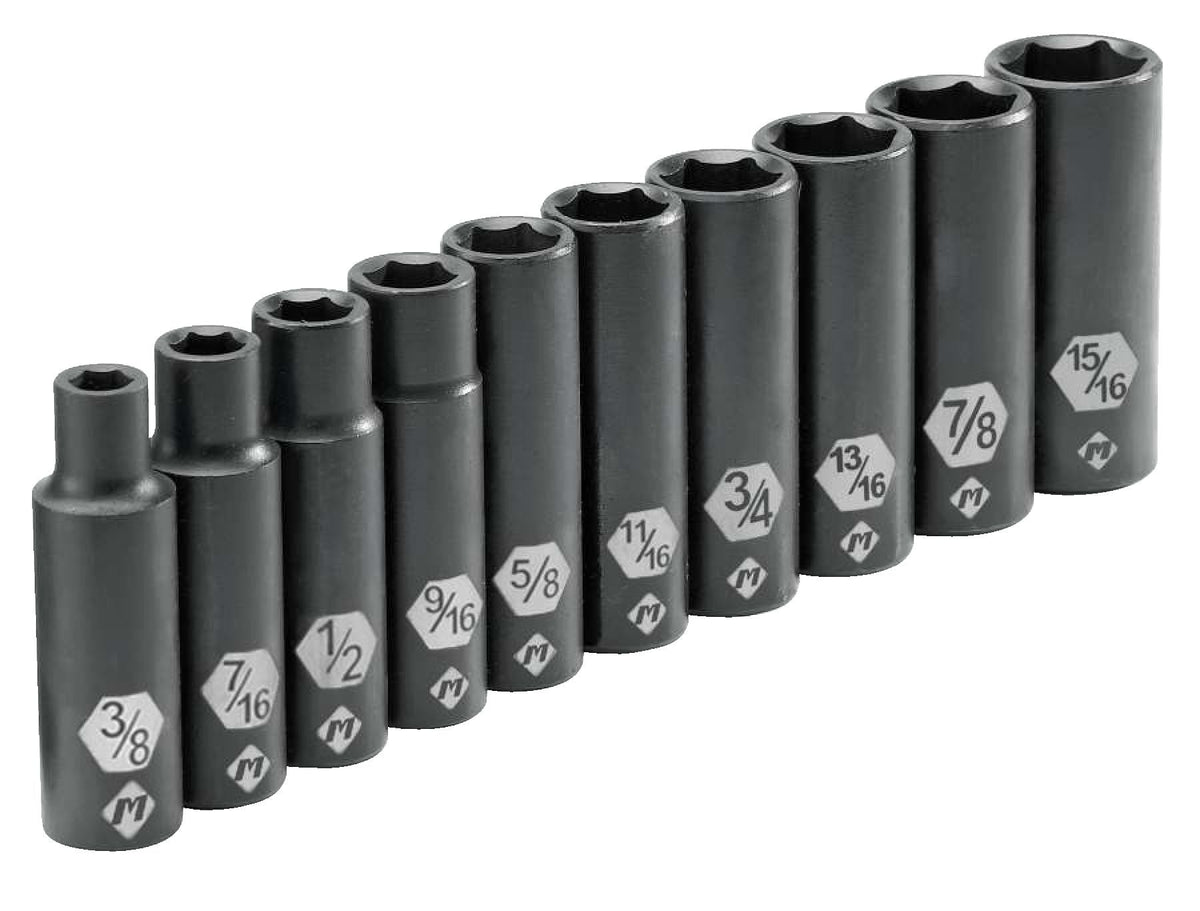 1/2-in Drive Deep Impact Socket Set, SAE, 10-pc P2W4 - product image 1