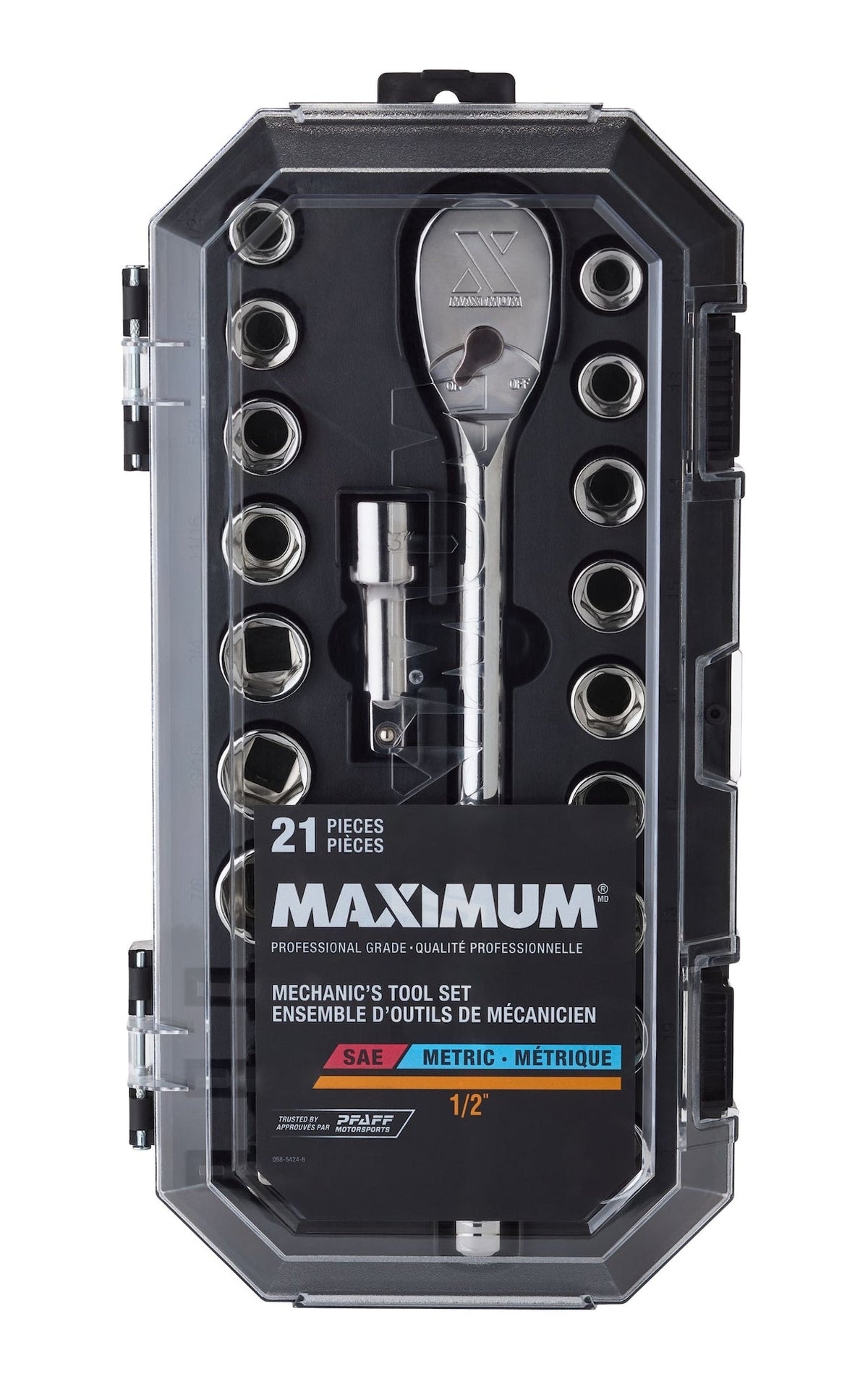 21 Piece 1/2" Drive Metric Socket Set O5Q3 - product image 2