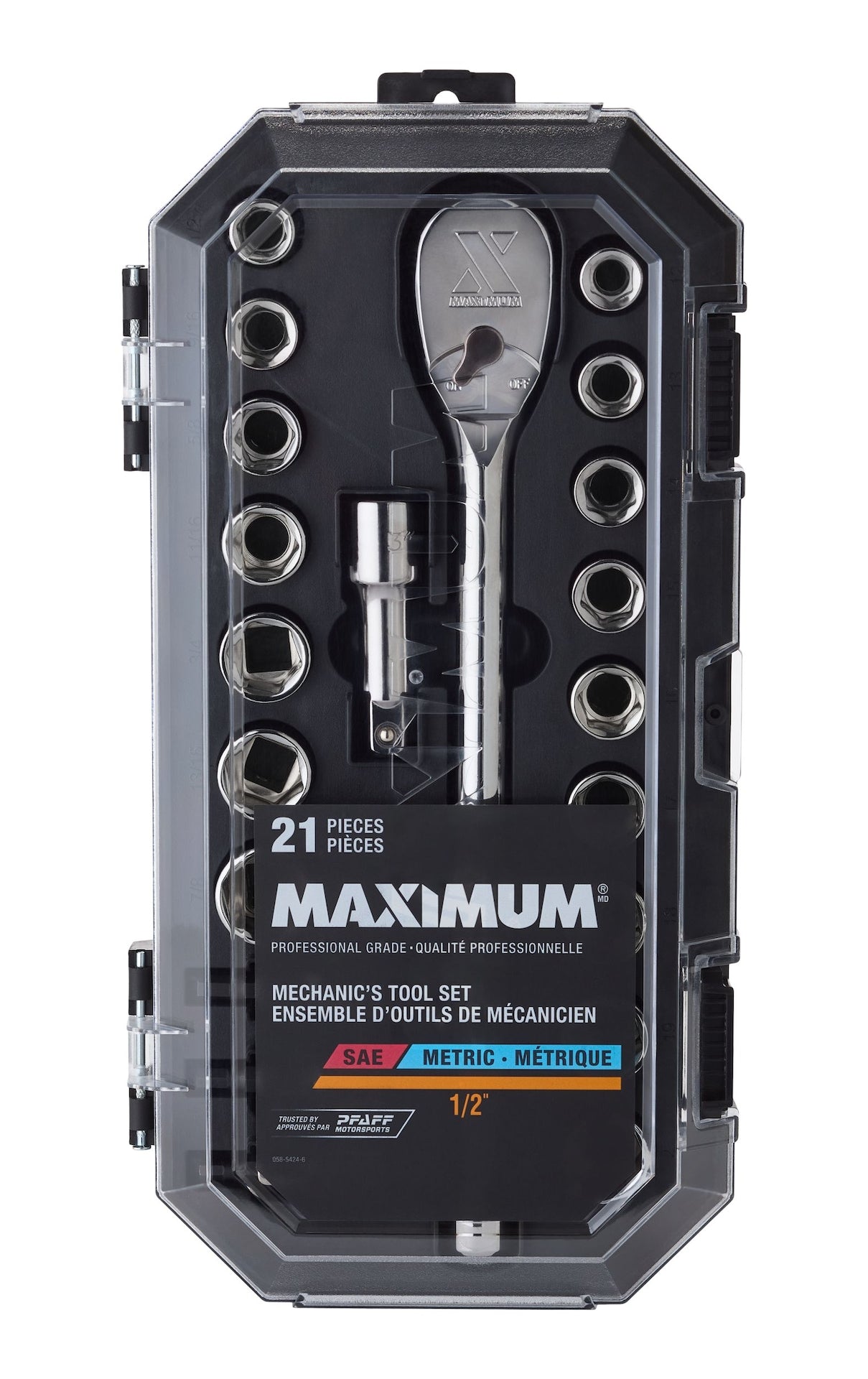 21 Piece 1/2" Drive Metric Socket Set A2S9 - product image 2