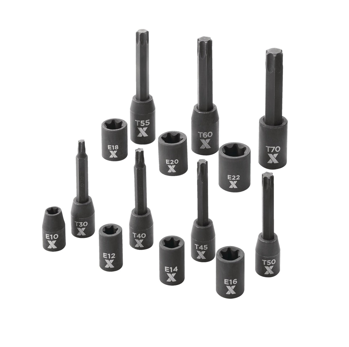 Torx & E-Torx Impact Bit Socket Set, 14-pc, SAE/Metric E3E3 - product image 3