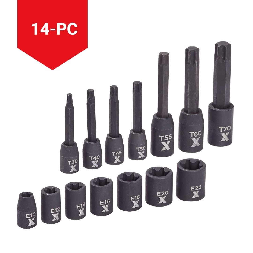 Torx & E-Torx Impact Bit Socket Set, 14-pc, SAE/Metric E3E3 - product image 5