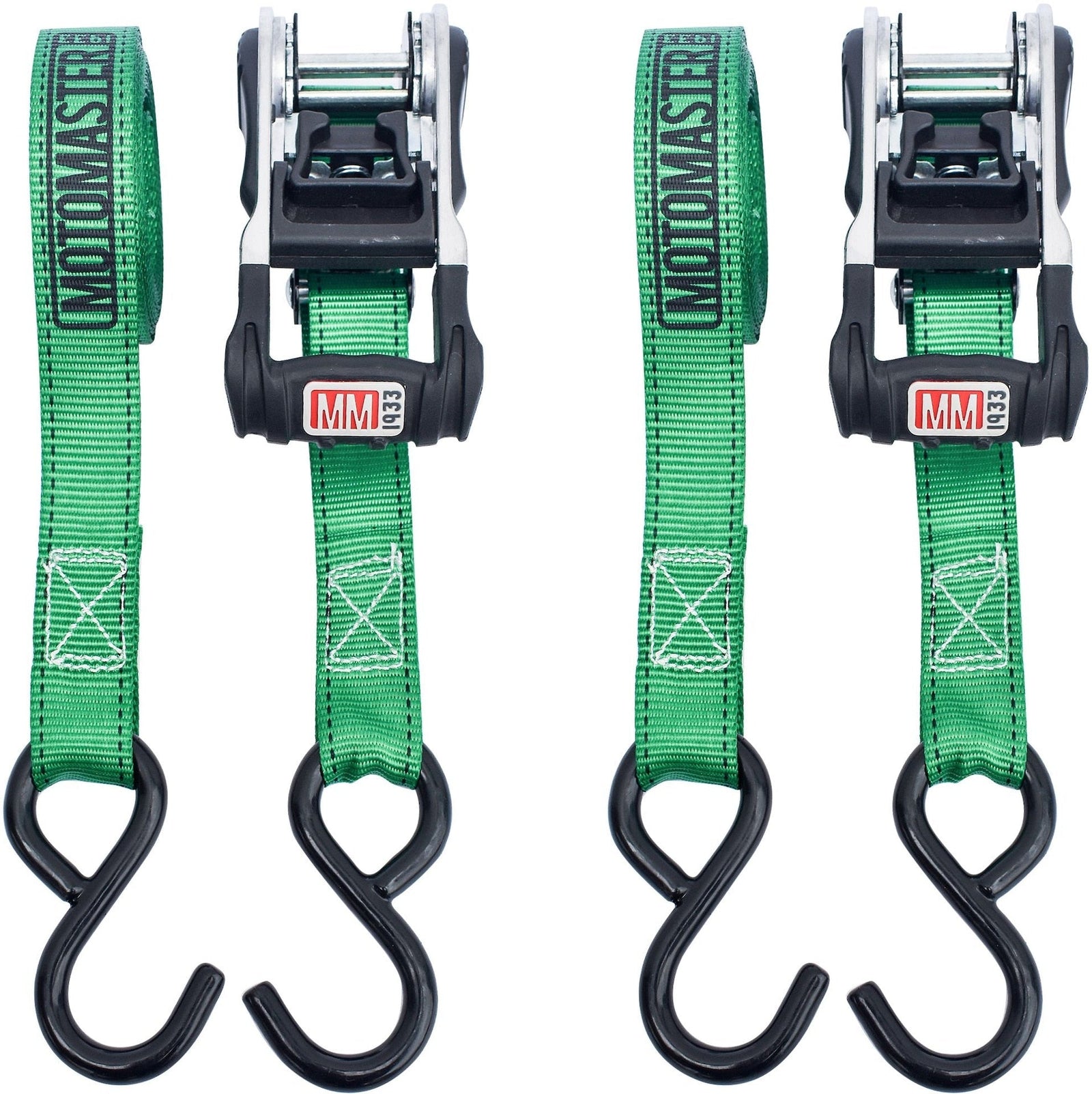 1,500-lb Ratchet Tie Down Straps, with Padded Handle, 1-in x 10-ft, 2-pk A0O3 - product image 4