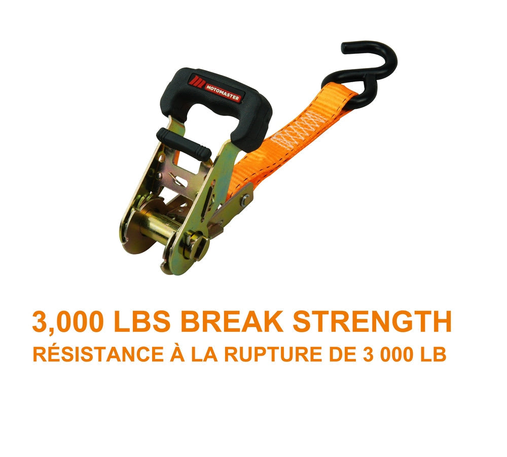 3,000-lb Padded Handle Ratchet Tie Down Straps, 1.25-in x 10-ft, 2-pk X3K5 - product image 6