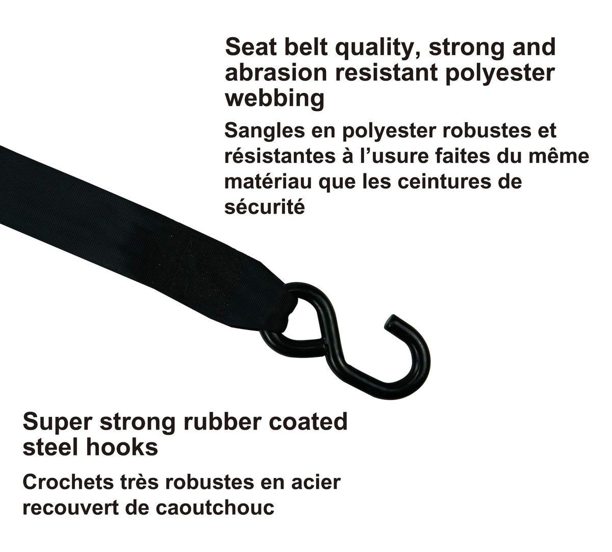 3,300-lb Retractable Transom Tie Down Strap, 2-in x 43-in, 2-pk V2V6 - product image 3