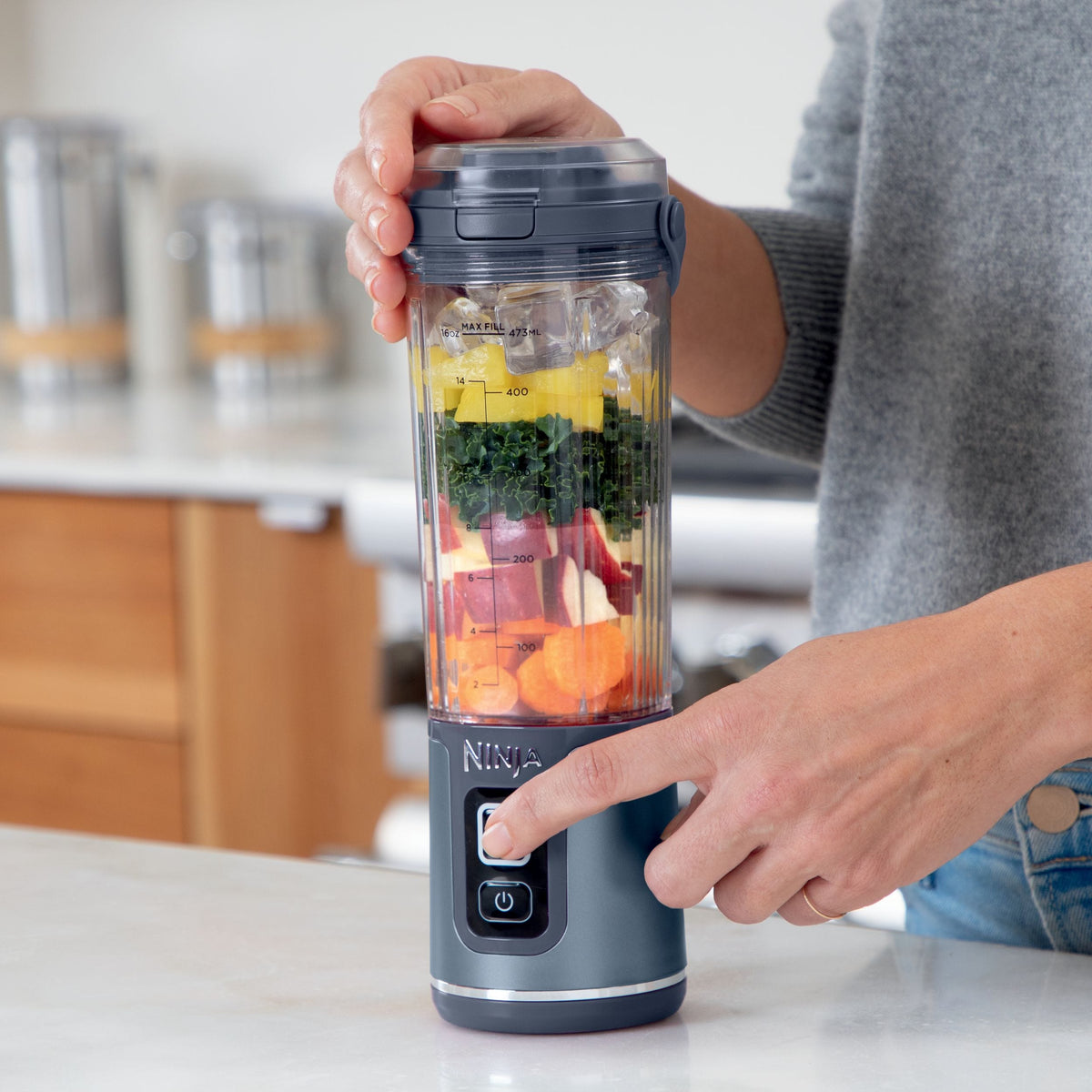 Blast Portable Cordless Personal Blender with Leak-Proof Lid, Blue M3Y8 - product image 8