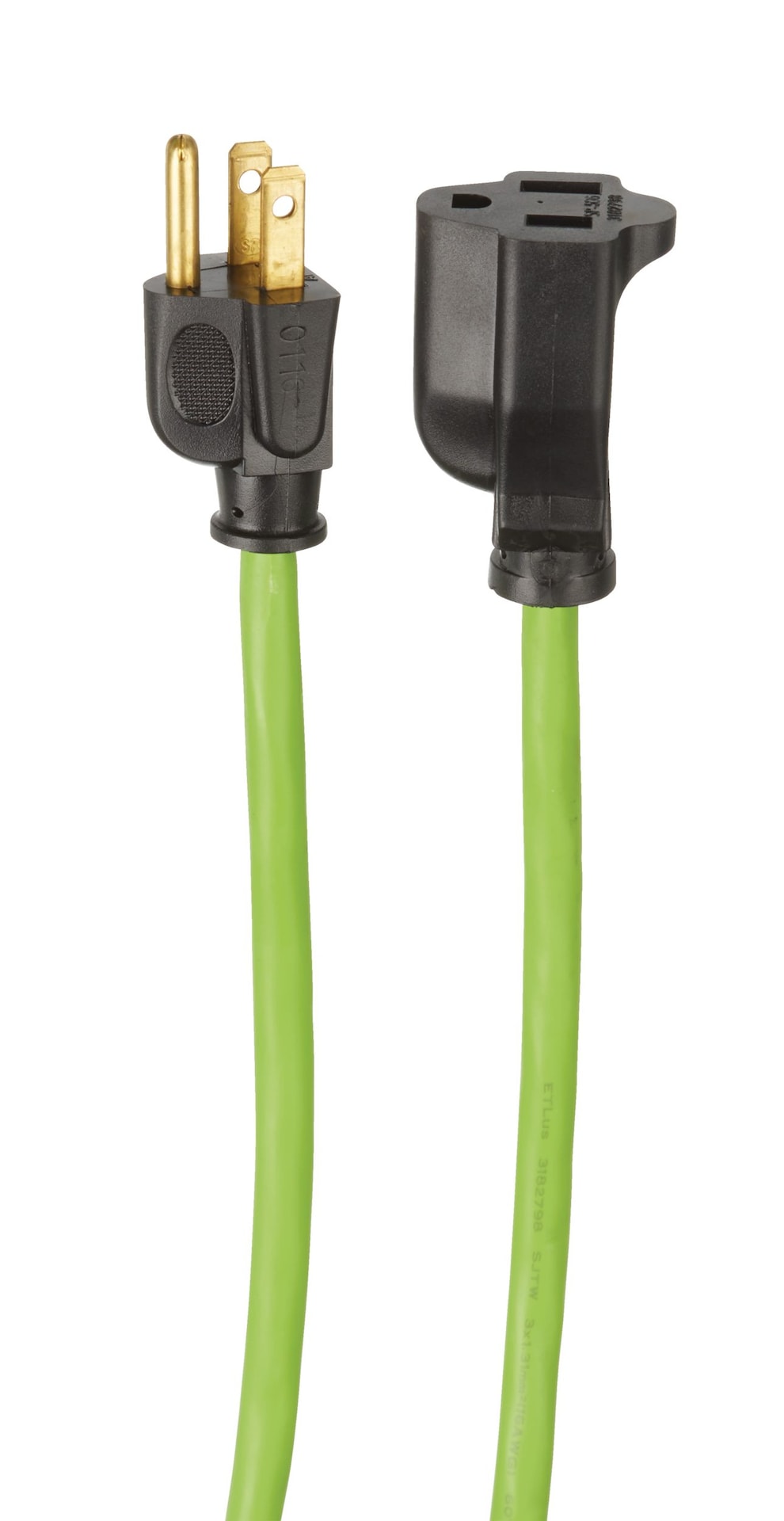 82-ft 16/3 Outdoor Extension Cord with Grounded Outlet, Lime Green Y4S4 - product image 4