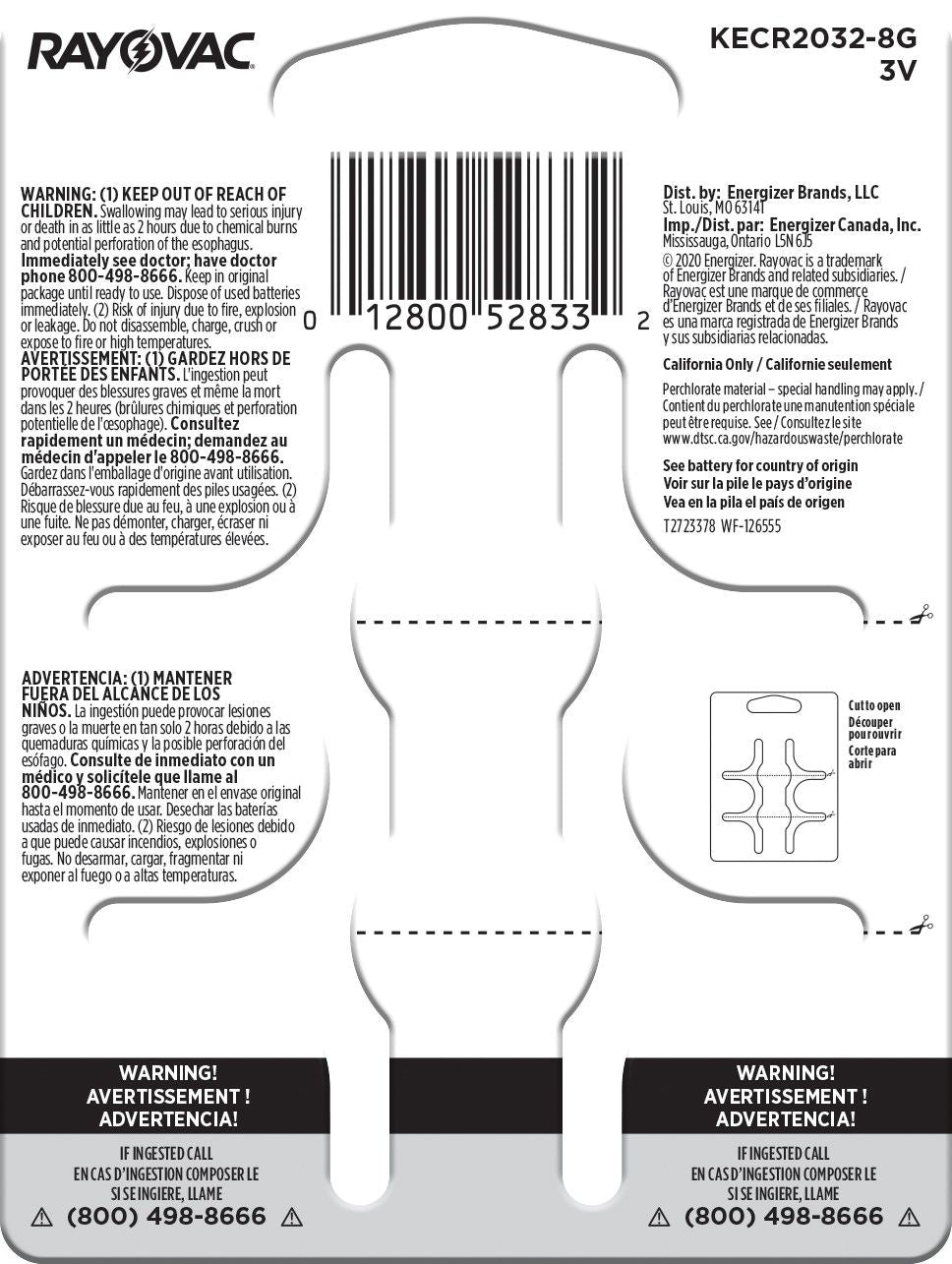 CR2032 Lithium Coin Batteries, 8-ct S6H0 - product image 2