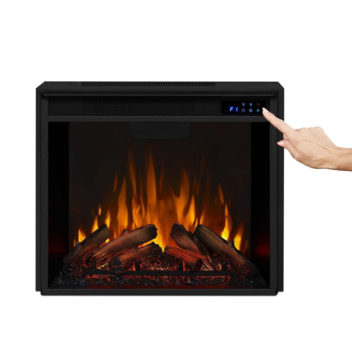 Flame Fresno Electric Media Indoor Electric Fireplace TV Stand, 72-in, 1500W, White U2F4 - product image 6