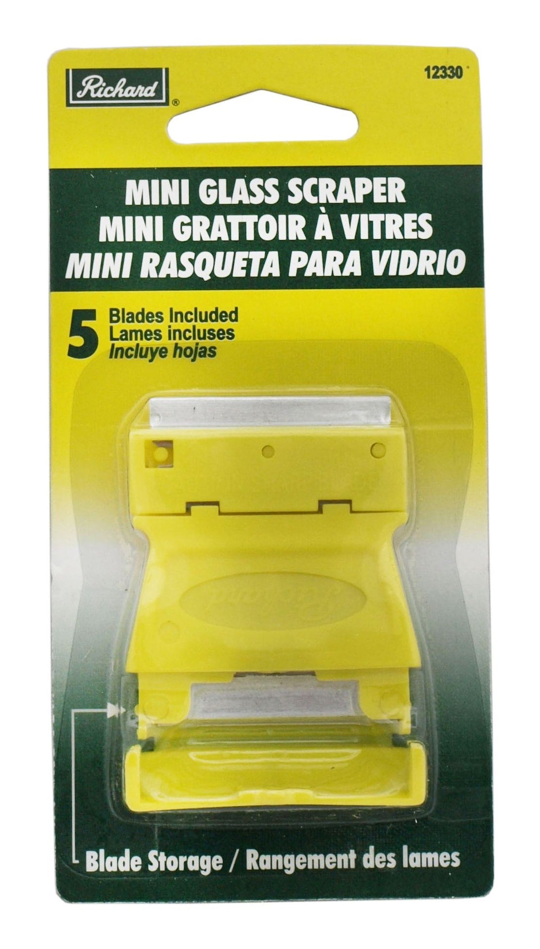 Mini Glass Scraper with Single Edge Razor Blades, 6-pc R4E5 - product image 1