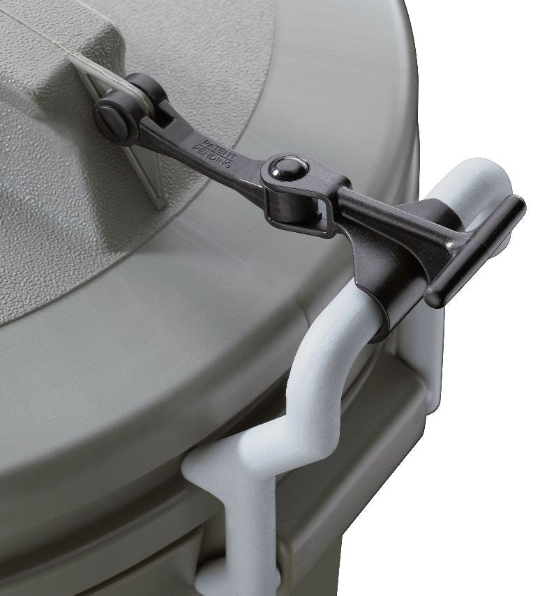 Plastic Circular Animal Stopper Garbage Can, Grey, 121-L O7A0 - product image 4