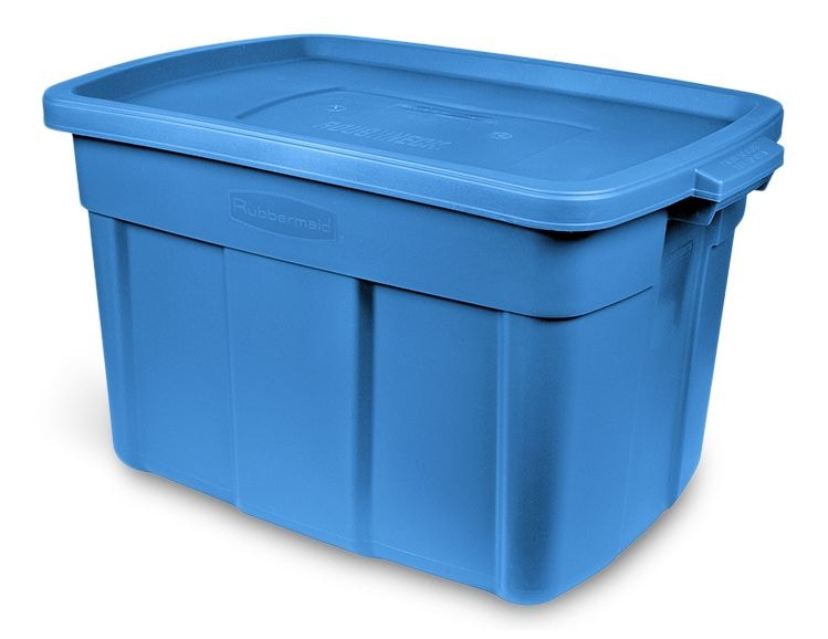 Roughneck Stackable Storage Box with Lid, 68-L, Blue G5B1 - product image 1