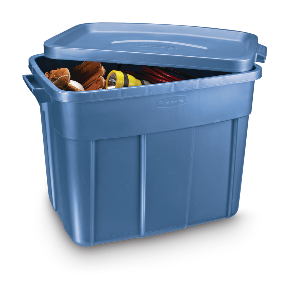 Roughneck Stackable Storage Box with Lid, 68-L, Blue G5B1 - product image 2