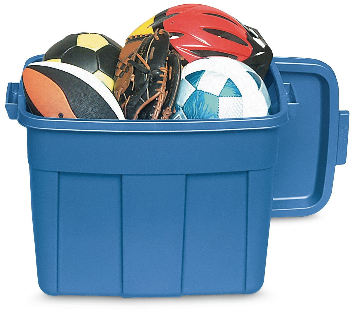 Roughneck Stackable Storage Box with Lid, 68-L, Blue G5B1 - product image 3