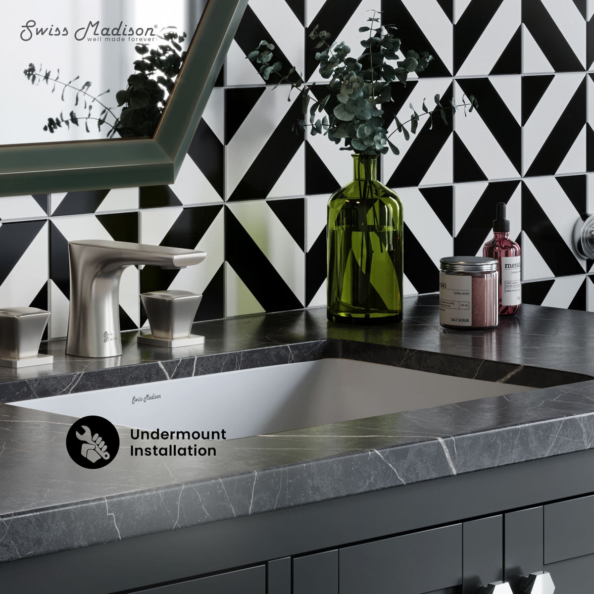 Plaisir 18.5 Rectangular Under-Mount Bathroom Sink K8B3 - product image 3